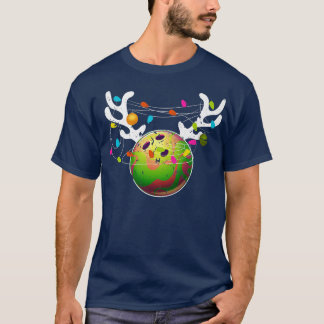 Christmas Lights Bowling Ball Funny Xmas  T-Shirt
