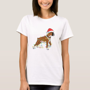 Christmas Lights Boxer Dog Lover Funny Gift T-Shirt