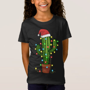 Christmas Lights Cactus Lover Funny Xmas T-Shirt