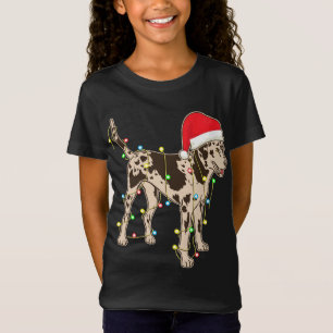 Christmas Lights Catahoula Leopard Dog Lover Funny T-Shirt