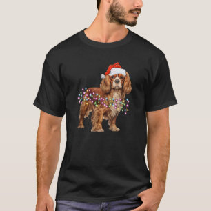 Christmas Lights Cavalier King Charles Spaniel dog T-Shirt