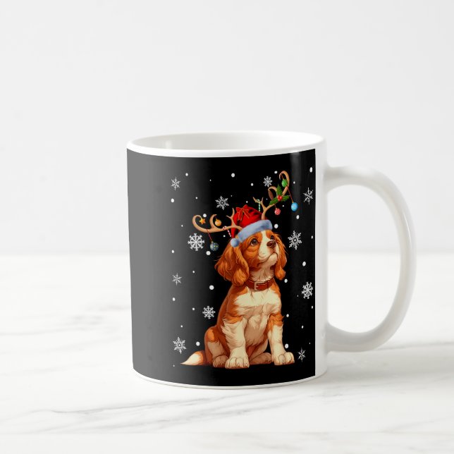 Christmas Lights Cavalier King Charles Spaniel Xma Coffee Mug (Right)