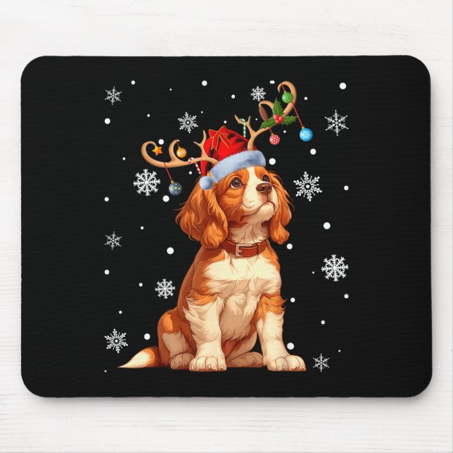 Christmas Lights Cavalier King Charles Spaniel Xma Mouse Mat (Front)