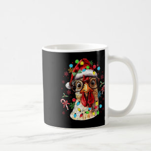 Christmas Lights Chicken Santa Funny Xmas Tree Chi Coffee Mug