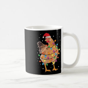 Christmas Lights Chicken Santa Funny Xmas Tree Chi Coffee Mug