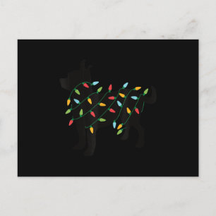 christmas lights chihuahua cute gifts dog lovers announcement postcard