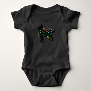 christmas lights chihuahua cute gifts dog lovers baby bodysuit