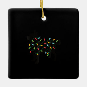 christmas lights chihuahua cute gifts dog lovers ceramic ornament