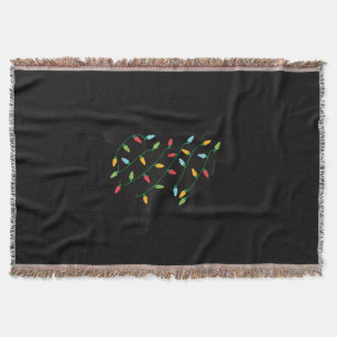 christmas lights chihuahua cute gifts dog lovers throw blanket