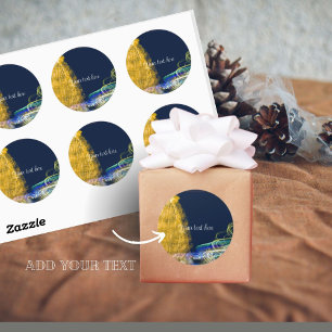 Christmas lights  classic round sticker