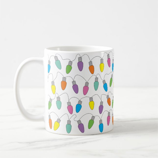 Christmas lights coffee mug (Left)