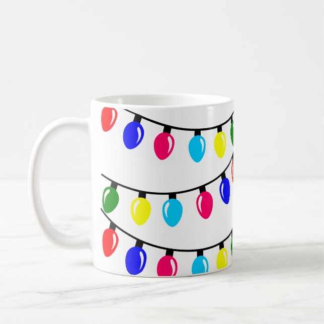 Christmas Lights Coffee Mug (Left)