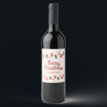 Christmas Lights Coloured Merry Christmas Adress Wine Label<br><div class="desc">Christmas Lights Coloured Merry Christmas label</div>