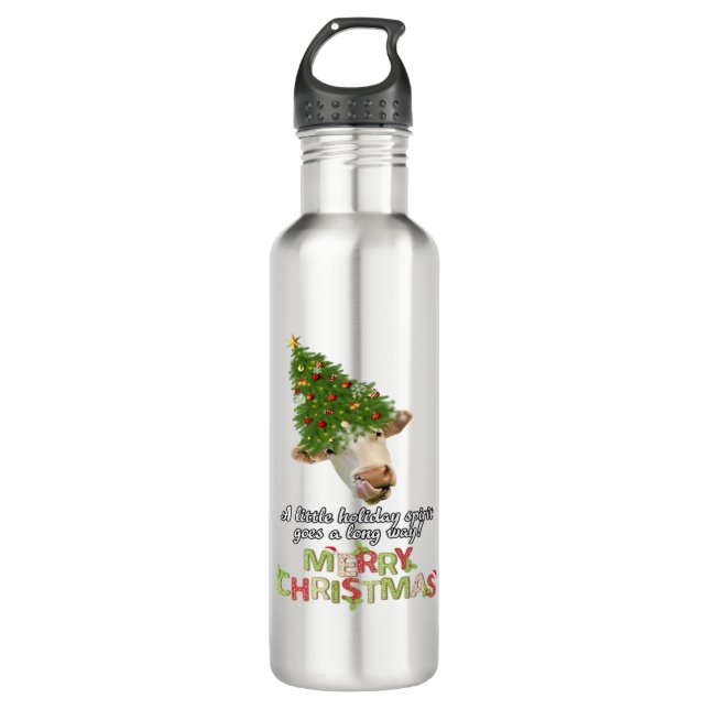 Christmas Lights Cow Lovers Classic T-Shirt 710 Ml Water Bottle (Front)