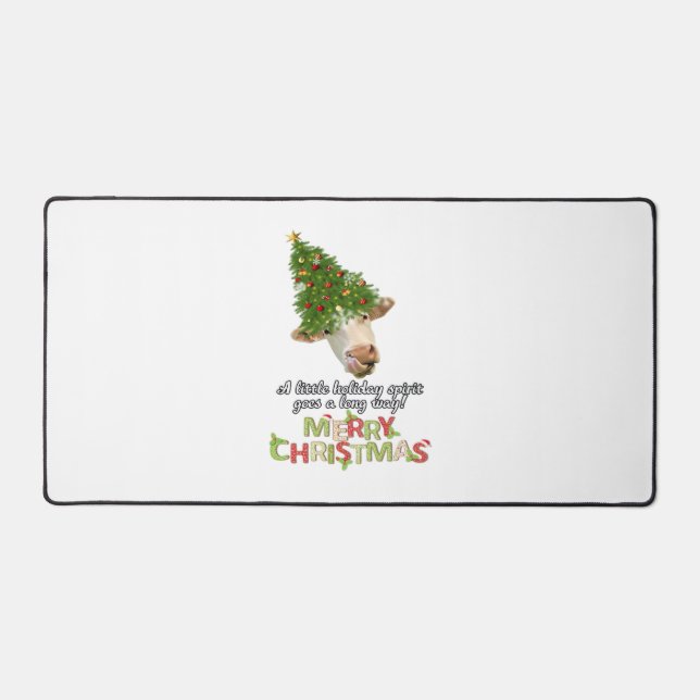 Christmas Lights Cow Lovers Classic T-Shirt Desk Mat (Front)