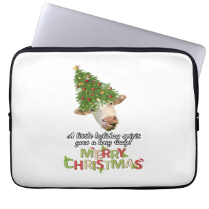 Christmas Lights Cow Lovers Classic T-Shirt Laptop Sleeve