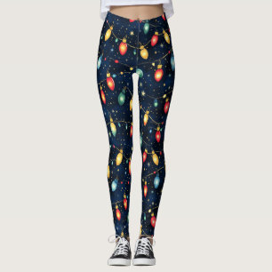 Christmas Lights Design with Twinkling Glow Leggings