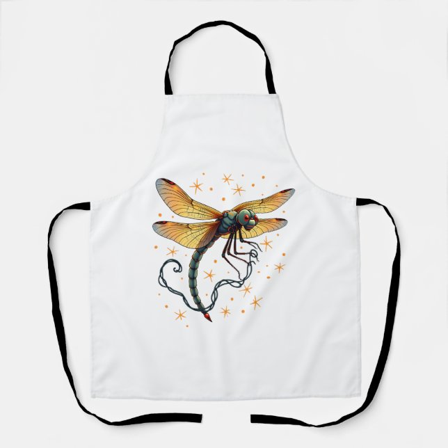 Christmas Lights Dragonfly Apron (Front)