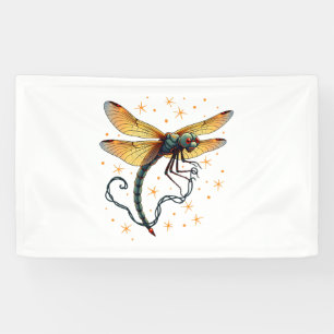 Christmas Lights Dragonfly Banner