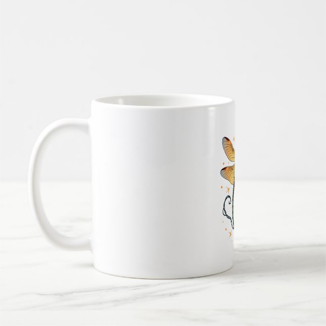 Christmas Lights Dragonfly Coffee Mug (Left)