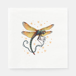 Christmas Lights Dragonfly Napkin