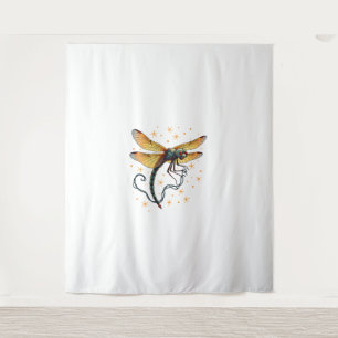 Christmas Lights Dragonfly Tapestry