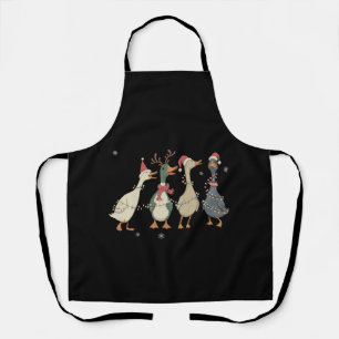 Christmas Lights Ducks Funny Animals Farm Lover  Apron