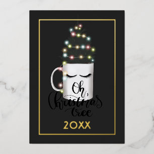 Christmas Lights Family Photo Collage Foil Holiday