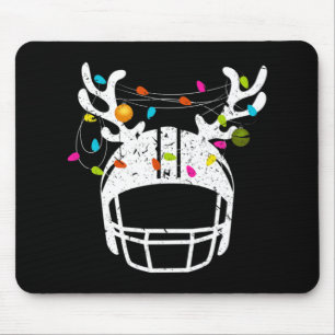 Christmas Lights Football Helmet Fun Xmas Mouse Mat