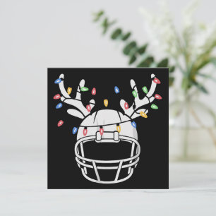 Christmas Lights Football Helmet Funny Xmas Holiday Card