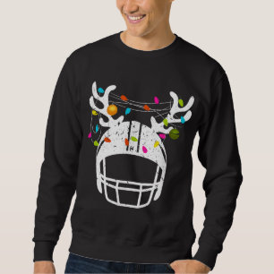 Christmas Lights Football Helmet Funny Xmas Sweatshirt