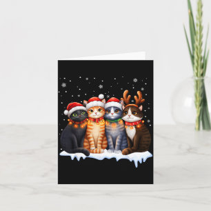 Christmas Lights For Cat Lovers Xmas  Card