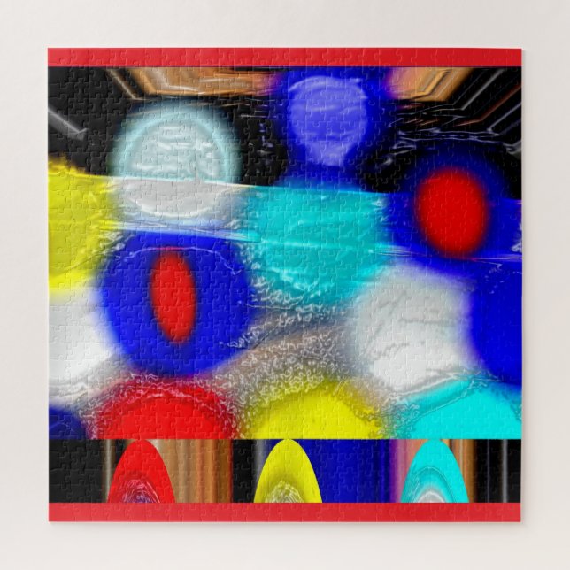 Christmas lights fun art jigsaw puzzle (Vertical)
