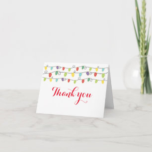 Christmas Lights Fun Holiday Greeting Fold Card