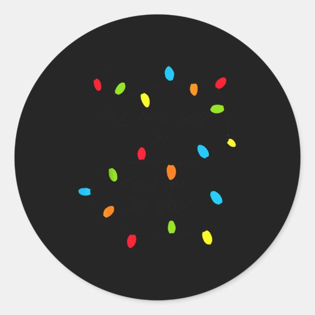 Christmas Lights Fun Holiday Novelty Bulb Strands  Classic Round Sticker (Front)