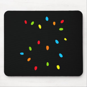 Christmas Lights Fun Holiday Novelty Bulb Strands Mouse Mat