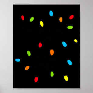 Christmas Lights Fun Holiday Novelty Bulb Strands Poster
