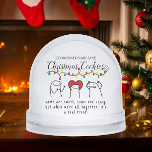 Christmas Lights Funny Coworker Meme Art White Snowglobe