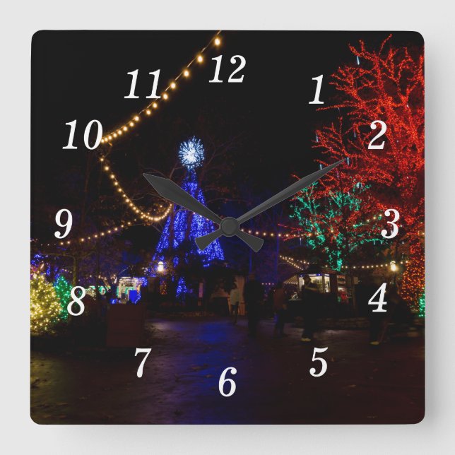 Christmas Lights Galore Wall Clock (Front)