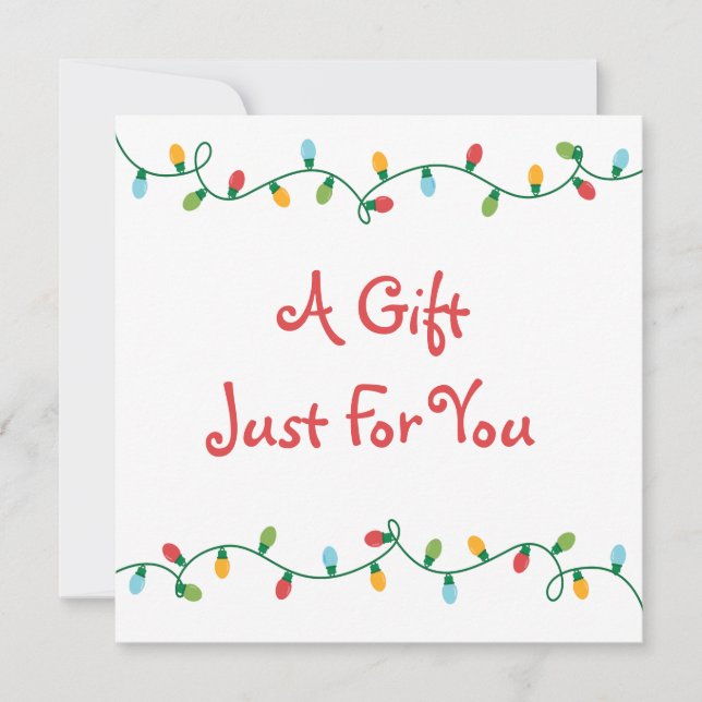 Christmas Lights Gift Certificate (Front)