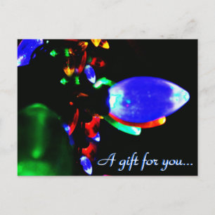 Christmas Lights Gift Certificate Postcard