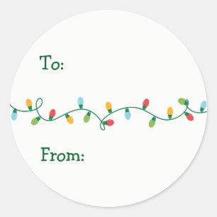 Christmas Lights Gift Sticker #HolidayZ