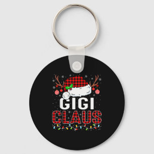 Christmas Lights Gigi Claus Family Matching Xmas P Key Ring