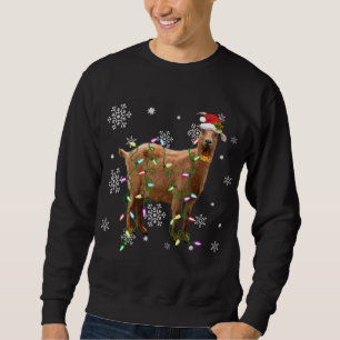 Christmas Lights Goat Lover Funny Santa Hat Xmas F Sweatshirt