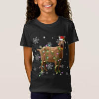 Christmas Lights Goat Lover Funny Santa Hat Xmas F