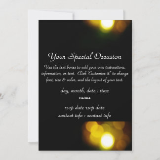 Christmas Lights Gold Invites