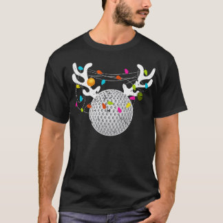 Christmas Lights Golf Ball Funny Xmas  T-Shirt