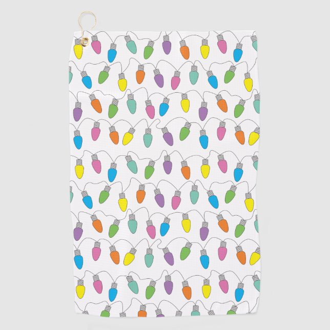 Christmas lights golf towel (Front)