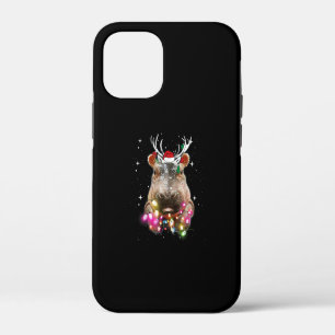 Christmas Lights Hippo Fiona Hippopotamus Lover iPhone 12 Mini Case