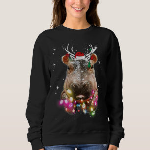 Christmas Lights Hippo Fiona Sweatshirt